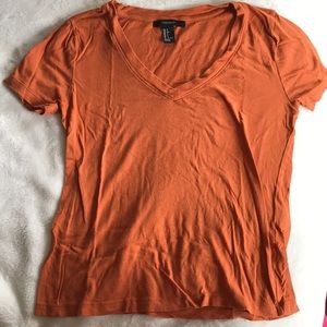 Orange V-neck
